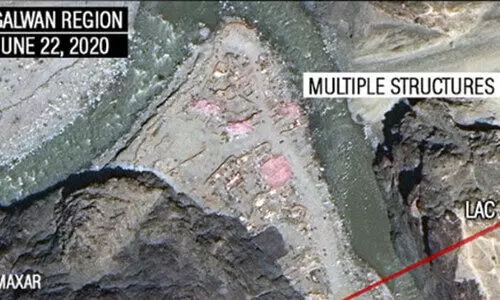 ഗൽവാനിലെ ചൈനീസ് നിർമാണപ്രവൃത്തികൾ വ്യക്തമാക്കി ഉപഗ്രഹ ചിത്രം