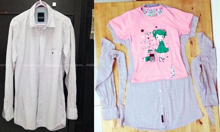 പഴയ ഷര്‍ട്ടിൽ നിന്ന് അടിപൊളി എലൈന്‍ ടോപ്