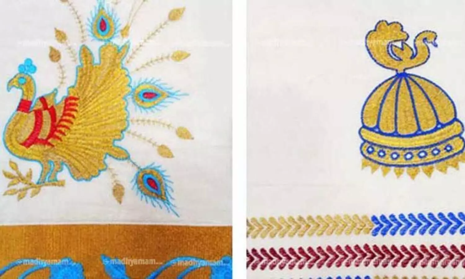 ഒാണത്തിന് ടിഷ്യൂ കസവ് സാരിയും സെറ്റുമുണ്ടും