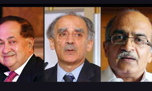 N ram, arun shoory, prashanth bhooshan