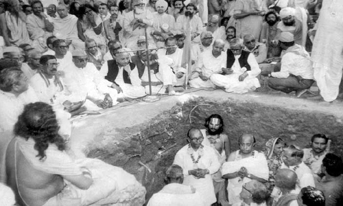 ram mandir stone laying