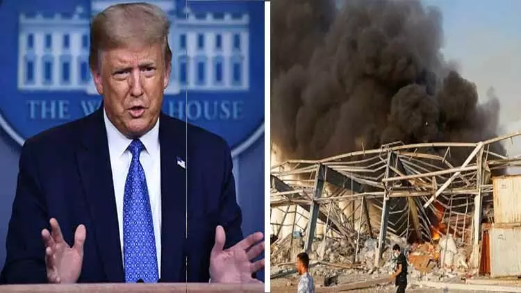 ബെയ്​റൂത്തിലേത്​ പൊട്ടിത്തെറിയല്ല, ആക്രമണം-​ ട്രംപ്​