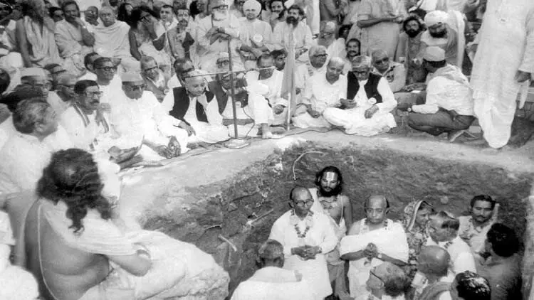 ram mandir stone laying