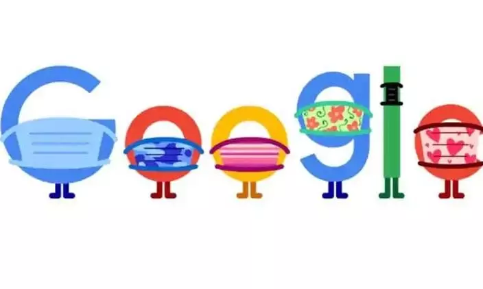 മാസ്​ക്​ ധരിച്ച്​, സാമൂഹിക അകലം പാലിച്ച്​, സ്​നേഹം വിതറി ഗൂഗ്​ൾ ഡൂഡിൽ