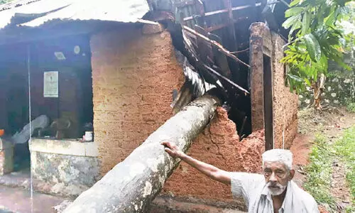 ശക്തമായ കാറ്റിലും മഴയിലും വ്യാപക നാശനഷ്​ടം