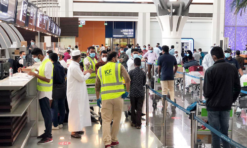 ​െഎ.​സി.​എ​ഫ്​ ചാ​ർ​േ​ട്ട​ഡ്​​വി​മാ​നം: 2,332 പ്ര​വാ​സി​ക​ള്‍ നാ​ട​ണ​ഞ്ഞു