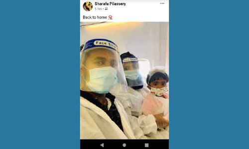 ഫേ​സ്​​ബു​ക്കി​ൽ സ​ന്തോ​ഷ​ത്തി​െൻറ പോ​സ്​​റ്റി​ട്ട് ഷ​റ​ഫു പ​റ​ന്ന​ക​ന്നു