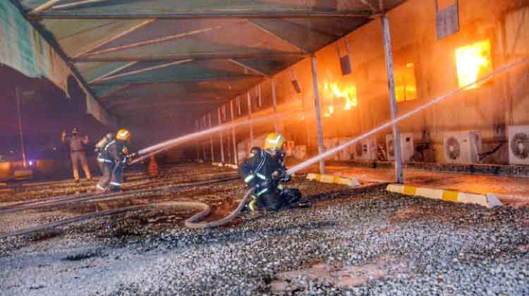 ഹ​റ​മൈ​ൻ റെ​യി​ൽ​വേ സ്​​റ്റേ​ഷ​ന്​ സ​മീ​പം അ​ഗ്​​നി​ബാ​ധ