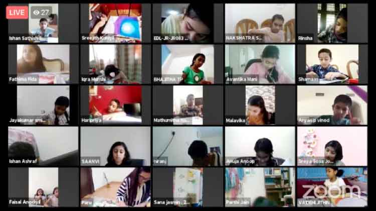 ഓ​ൺ​ലൈ​ൻ പെ​യി​ൻ​റി​ങ്​ മ​ത്സ​രം സം​ഘ​ടി​പ്പി​ച്ചു