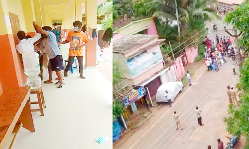 പുല്ലുവിളയിൽ താൽക്കാലിക കോവിഡ് ആശുപത്രിക്ക് നേരെ ആക്രമണം