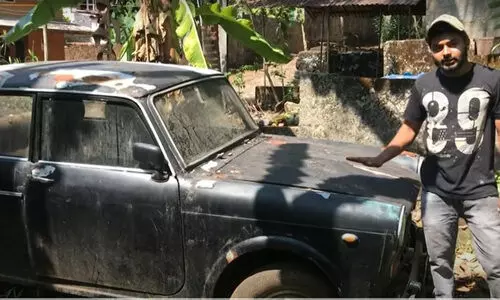 നിർത്തിയിട്ടിട്ട്​ 10 വർഷം, പ്രീമിയർ പദ്​മിനി സ്​റ്റാർട്ട്​ ആകുമൊ; വൈറലായി കോൾഡ്​ സ്​റ്റാർട്ട്​ ശ്രമം