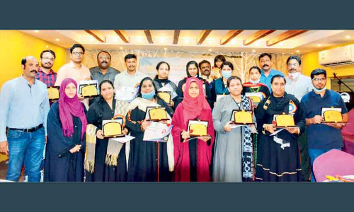 ജു​ബൈ​ൽ മ​ല​യാ​ളി സ​മാ​ജം ആ​ദ​രി​ച്ചു