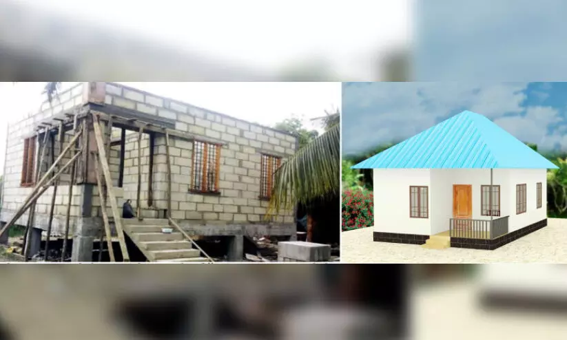 ഫ്യൂണിക്കുലാർ വീട്; മഴക്കാലത്തൊരു മൺേറാതുരുത്ത് മാതൃക