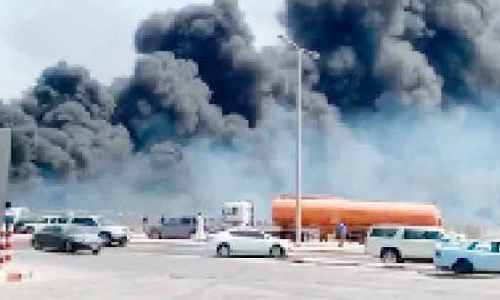 ജുബൈലിൽ വൻ അഗ്​നിബാധ; അപകടമില്ല