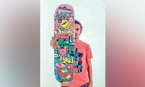 ദേ​ശീ​യ ഗ്രാ​ഫി​റ്റി മ​ത്സ​ര​ത്തി​ൽ ര​ണ്ടാം സ്ഥാ​നം നേ​ടി റ​ബാ​ഹ്​