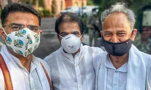 sachin pilot, kc venugopal, ashok gehlot