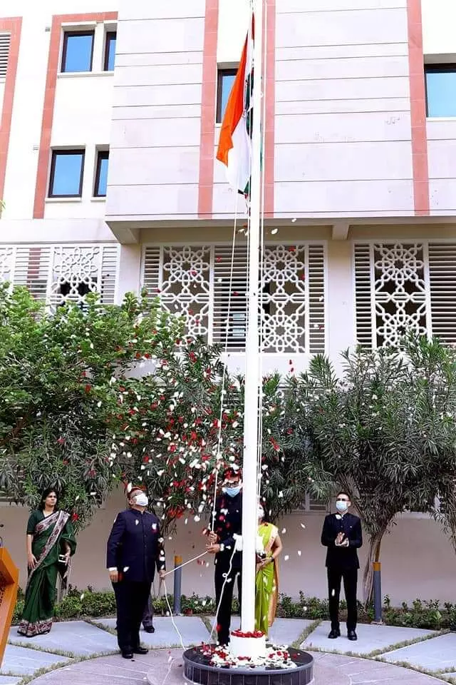 ബഹ്റൈനിലെ ഇന്ത്യൻ എംബസ്സിയിൽ സ്വാതന്ത്ര്യ ദിനം ആഘോഷിച്ചു ബഹ്റൈനിലെ ഇന്ത്യൻ എംബസ്സിയിൽ സ്വാതന്ത്ര്യ ദിനം ആഘോഷിച്ചു