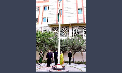 ഇന്ത്യൻ എംബസിയിൽ സ്വാതന്ത്ര്യ ദിനം ആഘോഷിച്ചു