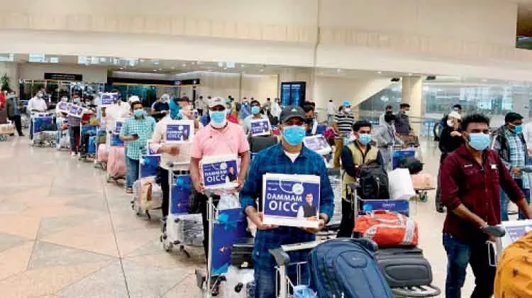 നി​ര​വ​ധി ചാ​ർ​േ​ട്ട​ഡ്​ വി​മാ​ന​ങ്ങ​ൾ അ​യ​ച്ച്​ ദ​മ്മാം ഒ.​ഐ.​സി.​സി