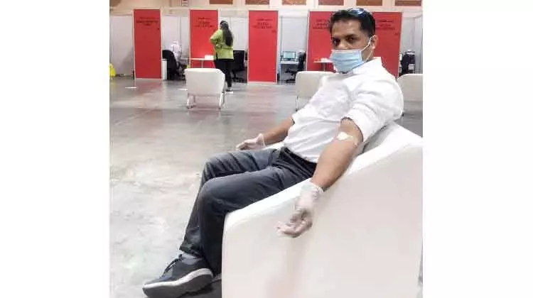 കോ​വി​ഡ് വാ​ക്​​സി​ൻ പ​രീ​ക്ഷ​ണ​ത്തി​ൽ പ​ങ്കാ​ളി​യാ​യി റി​യാ​സ്​