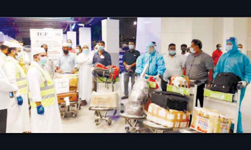 െഎ.സി.എഫ്​ ചാർ​േട്ടഡ്​ വിമാനം സലാലയിലെത്തി