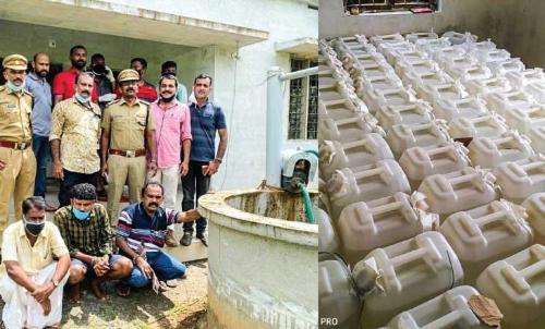 വീട്ടിൽ സൂക്ഷിച്ച 2450 ലിറ്റർ സ്​പിരിറ്റ്​ പിടികൂടി