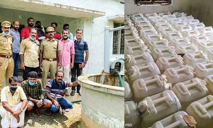 വീട്ടിൽ സൂക്ഷിച്ച 2450 ലിറ്റർ സ്​പിരിറ്റ്​ പിടികൂടി