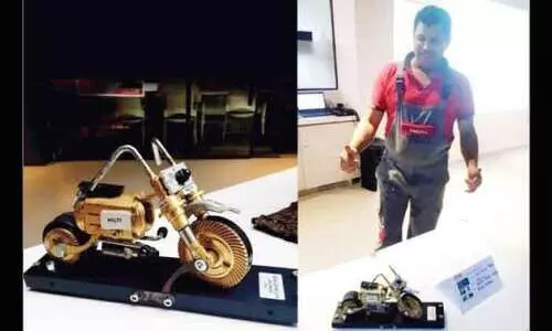 ബൈറൂത്തിന്​ കൈത്താങ്ങ്​: കാദറി​െൻറ കുഞ്ഞു ബൈക്കിന് ​34,000 ദിർഹം