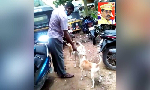 തെരുവുനായ്​ക്കൾക്ക് അന്നദാതാവായി ഒരു എസ്.​െഎ