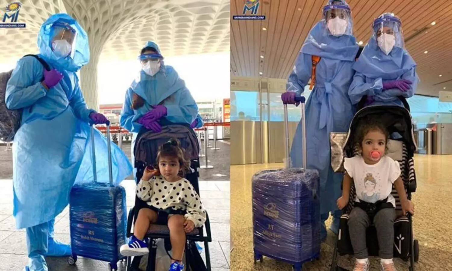 പി.പി.ഇ കിറ്റണിഞ്ഞ്​ രോഹിതും റിഥികയും, കുഞ്ഞിനില്ലേയെന്ന്​ ആരാധകർ