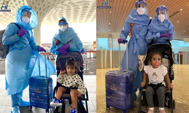 പി.പി.ഇ കിറ്റണിഞ്ഞ്​ രോഹിതും റിഥികയും, കുഞ്ഞിനില്ലേയെന്ന്​ ആരാധകർ