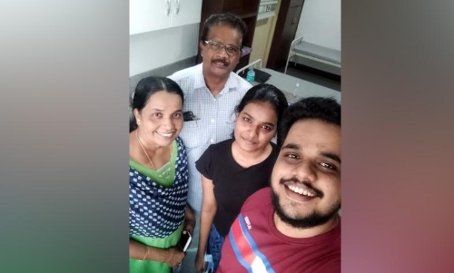 കോവിഡുകാല കരുതലിന്​ നന്ദി പറഞ്ഞ്​ ചന്ദ്രബാബുവും കുടുംബവും