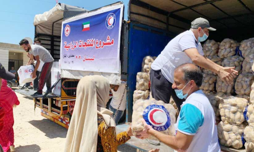 350 സിറിയൻ അഭയാർഥികൾക്ക്​ കുവൈത്ത്​ മരുന്നും ഭക്ഷണവുമെത്തിച്ചു