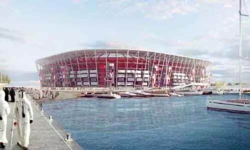 റാസ്​ അബൂ അബൂദ് സ്​റ്റേഡിയം നിർമാണം പുരോഗമിക്കുന്നു