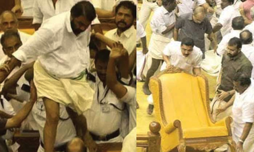 നിയമസഭയിലെ കൈയാങ്കളി