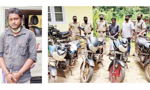 മോഷ്​ടിച്ച ബൈക്കുമായി യുവാവ് അറസ്​റ്റിൽ