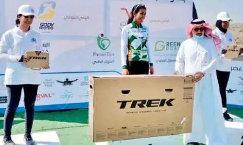 സൗദിയിലെ പ്രഥമ വനിത സൈക്ലിങ്​ ചാമ്പ്യൻഷിപ്പ്: അഹ്‌ലം നാസർ അൽസൈദിന്​ കിരീടം