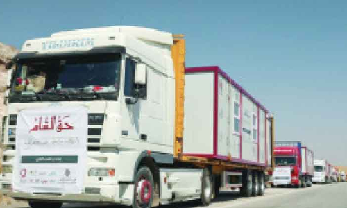 സിറിയൻ വിദ്യാർഥികൾ പഠിക്കും, ഖത്തർ നൽകിയ പഠനവണ്ടിയിലിരുന്ന്​