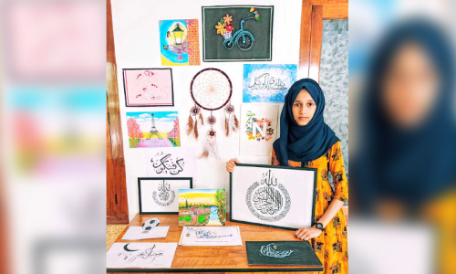 അറബിക് കാലിഗ്രഫിയിൽ വിസ്മയമായി നിദ നിസ്‌വ