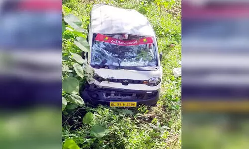 ഓട്ടോ താഴ്​ചയിലേക്ക്​ മറിഞ്ഞ്​ മൂന്നുപേർക്ക്​ പരിക്ക്