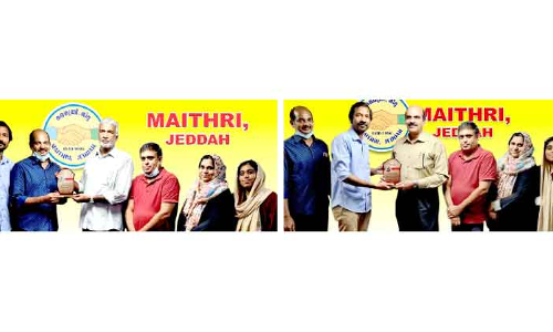 ഗോ​പി നെ​ടു​ങ്ങാ​ടി​ക്കും സേ​തു​മാ​ധ​വ​ൻ   മൂ​ത്തേ​ട​ത്തി​നും മൈ​ത്രി യാ​ത്ര​യ​യ​പ്പ് ന​ൽ​കി