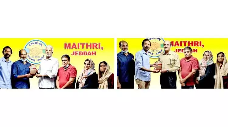 ഗോ​പി നെ​ടു​ങ്ങാ​ടി​ക്കും സേ​തു​മാ​ധ​വ​ൻ   മൂ​ത്തേ​ട​ത്തി​നും മൈ​ത്രി യാ​ത്ര​യ​യ​പ്പ് ന​ൽ​കി