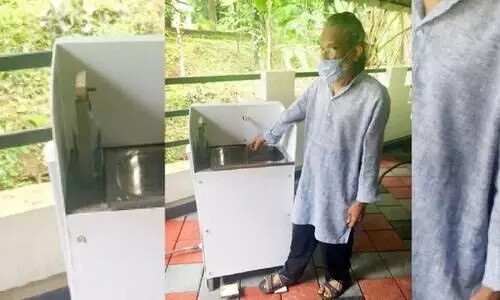 ഇത്​ രവീന്ദ്രൻ മാഷി‍ന്‍റെ കണ്ടുപിടിത്തം; കാലുമതി കൈകഴുകാൻ