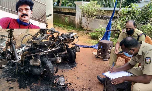 പൂപറിക്കാൻ പോയ പെൺകുട്ടിയെ പീഡിപ്പിക്കാൻ ശ്രമം: അറസ്​റ്റിലായ ബി.ജെ.പി പ്രവർത്തകൻെറ ബൈക്ക്​ കത്തിച്ചു