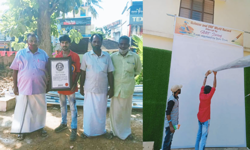 അയ്യന്‍കാളിയുടെ ഛായാചിത്രം വരച്ച് ഗിന്നസ് റെക്കോഡ്