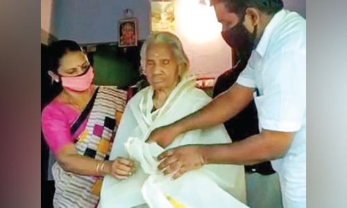 ഗ്രാമത്തി​െൻറ മുത്തശ്ശിക്ക് നാടി​െൻറ ആദരം