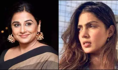 റിയ ചക്രവർത്തിയെ വില്ലത്തിയാക്കാനുള്ള നീക്കത്തിൽ ഹൃദയം നുറുങ്ങുന്നു- വിദ്യാബാലൻ