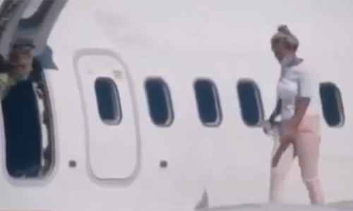 വിമാനത്തിനകത്ത്​ ചൂട്​​; കാറ്റുകൊള്ളാൻ ചിറകിലേക്കിറങ്ങി നടന്ന്​ യുവതി