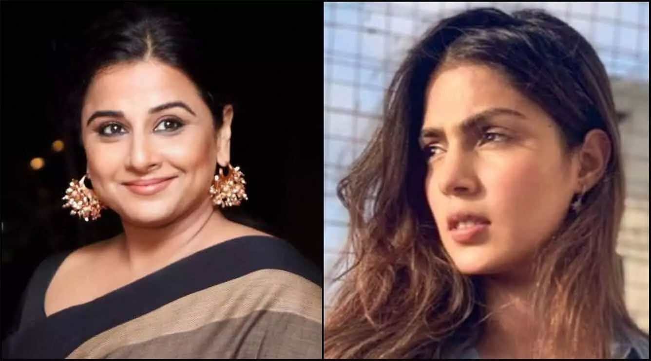 റിയ ചക്രവർത്തിയെ വില്ലത്തിയാക്കാനുള്ള നീക്കത്തിൽ ഹൃദയം നുറുങ്ങുന്നു- വിദ്യാബാലൻ