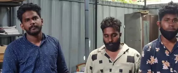 മയക്കുമരുന്നു വ്യാപാര സംഘത്തിലെ മൂന്നു പേരെ പിടികൂടി മയക്കുമരുന്നു വ്യാപാര സംഘത്തിലെ മൂന്നു പേരെ പിടികൂടി